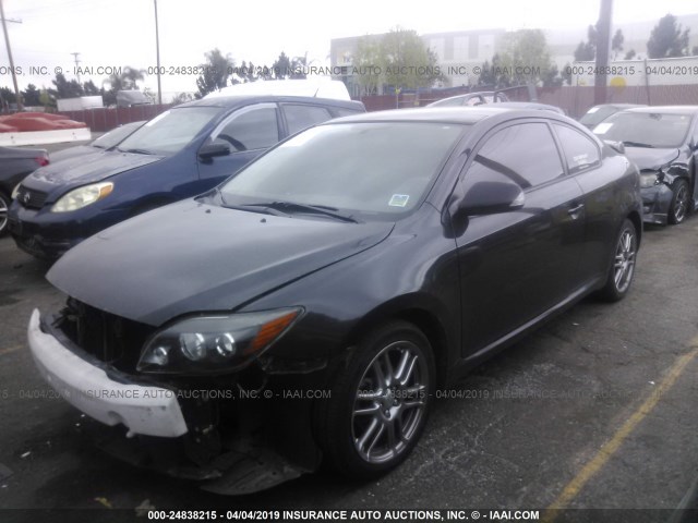 JTKDE167X80259340 - 2008 TOYOTA SCION TC BLACK photo 2