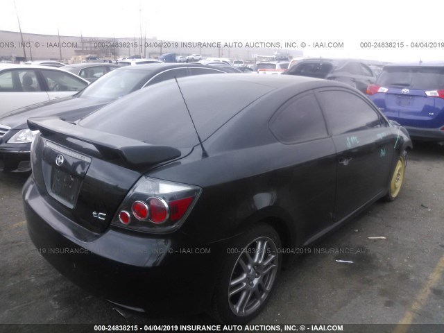 JTKDE167X80259340 - 2008 TOYOTA SCION TC BLACK photo 4