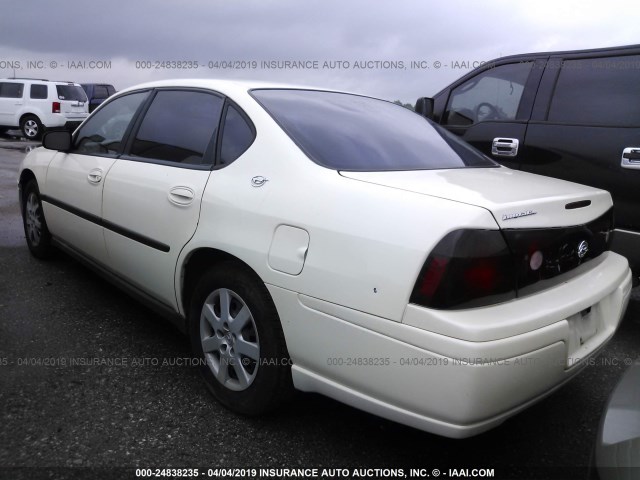 2G1WF52E459140282 - 2005 CHEVROLET IMPALA WHITE photo 3