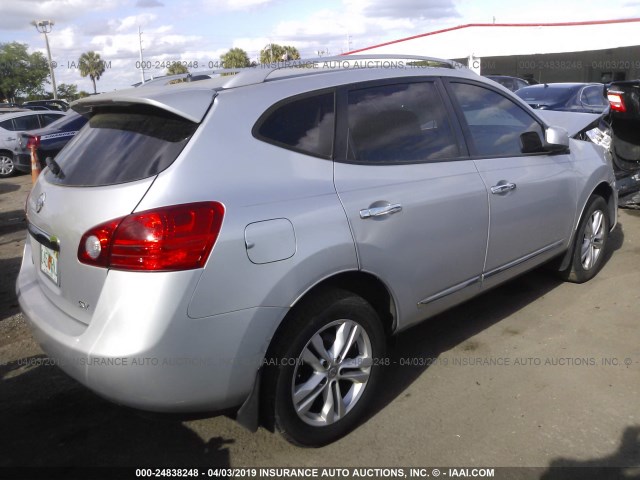 JN8AS5MT0CW255737 - 2012 NISSAN ROGUE S/SV 银色 照片 4