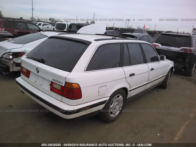 WBAHJ6318NGD21855 - 1992 BMW 525 I AUTOMATIC WHITE photo 4