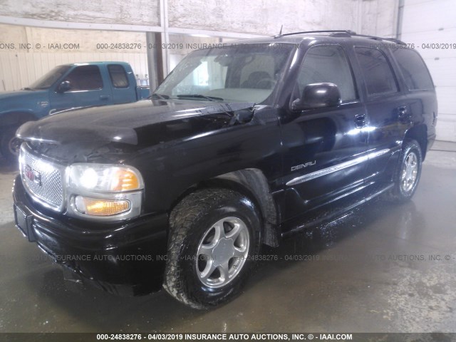 1GKEK63U75J140814 - 2005 GMC YUKON DENALI BLACK photo 2