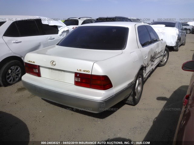 JT8BH22FXT0058084 - 1996 LEXUS LS 400 WHITE photo 4