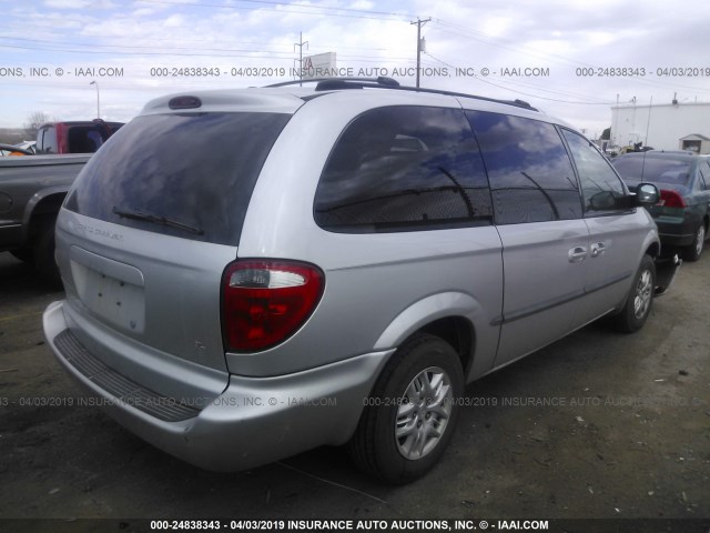 1B4GP34302B710228 - 2002 DODGE GRAND CARAVAN EL SILVER photo 4