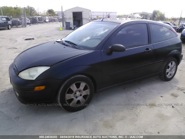 3FAFP31361R216152 - 2001 FORD FOCUS ZX3 BLACK photo 2