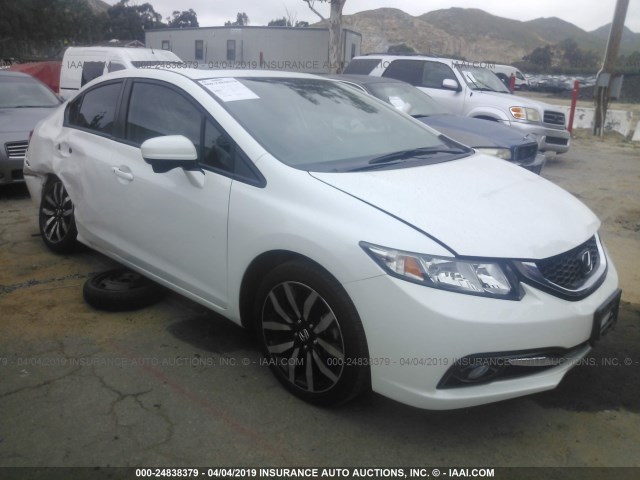 19XFB2F97FE240376 - 2015 HONDA CIVIC EXL WHITE photo 1