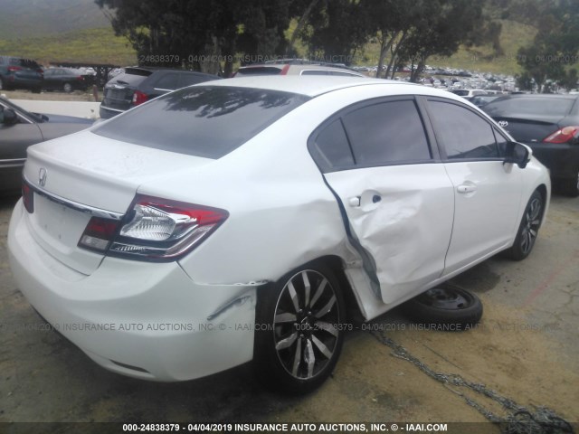 19XFB2F97FE240376 - 2015 HONDA CIVIC EXL WHITE photo 4