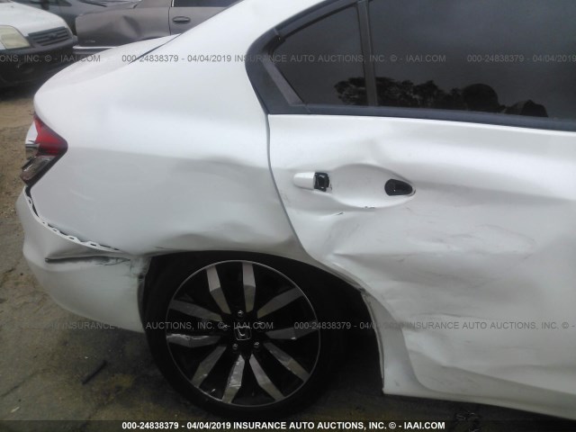 19XFB2F97FE240376 - 2015 HONDA CIVIC EXL WHITE photo 6