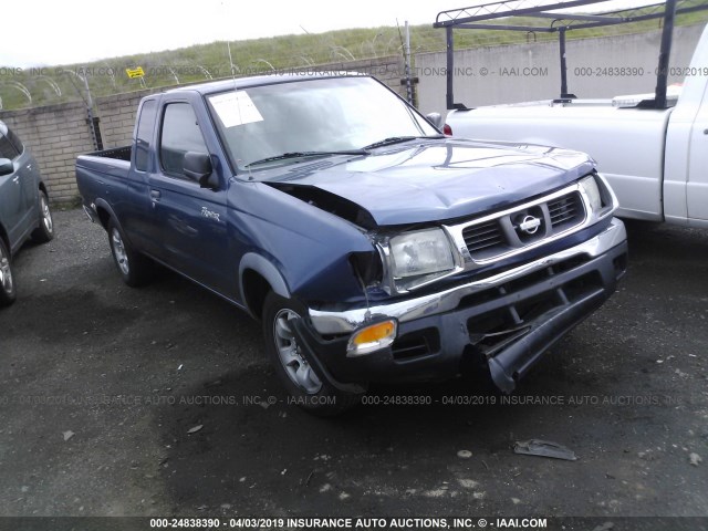 1N6DD26S7YC370377 - 2000 NISSAN FRONTIER KING CAB XE BLUE photo 1