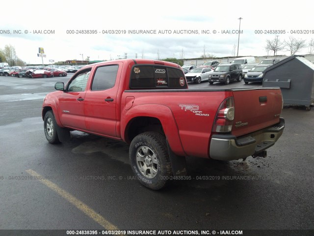 5TELU42N58Z513189 - 2008 TOYOTA TACOMA DOUBLE CAB 红色 照片 3