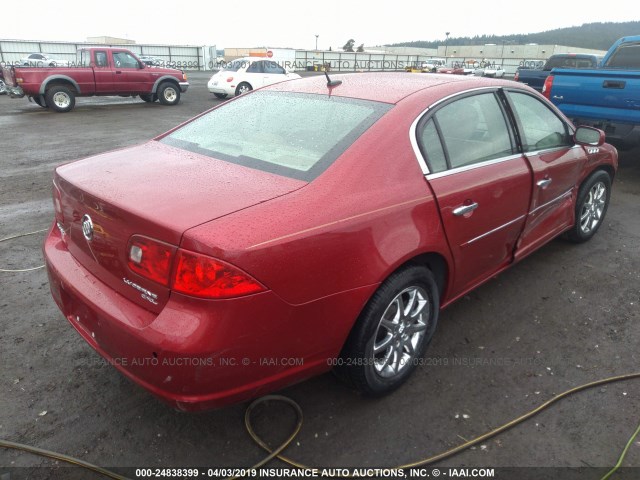 1G4HD57296U161956 - 2006 BUICK LUCERNE CXL RED photo 4