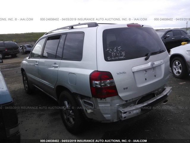 JTEGP21A250053279 - 2005 TOYOTA HIGHLANDER LIMITED SILVER photo 3