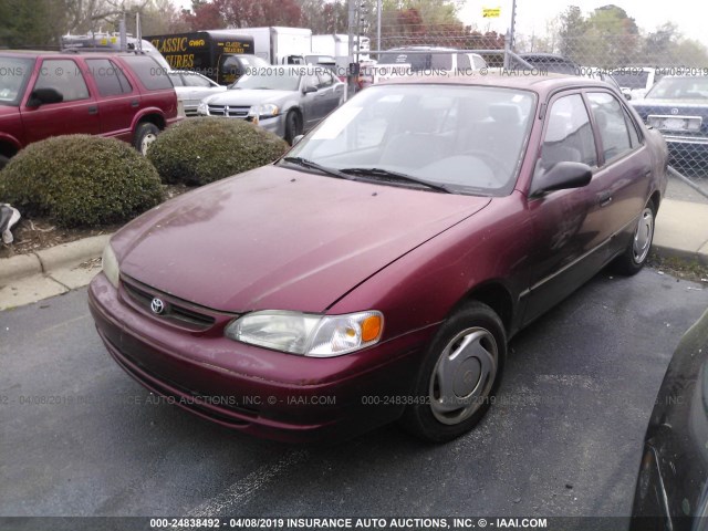 1NXBR12E6YZ386761 - 2000 TOYOTA COROLLA VE/CE/LE RED photo 2