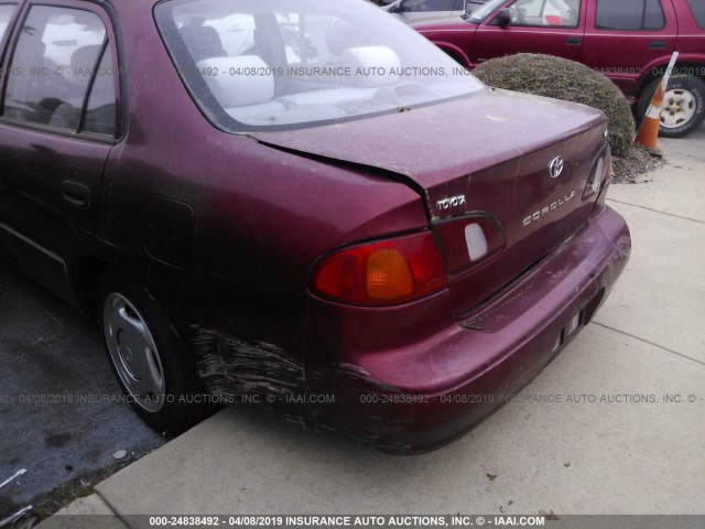 1NXBR12E6YZ386761 - 2000 TOYOTA COROLLA VE/CE/LE RED photo 6