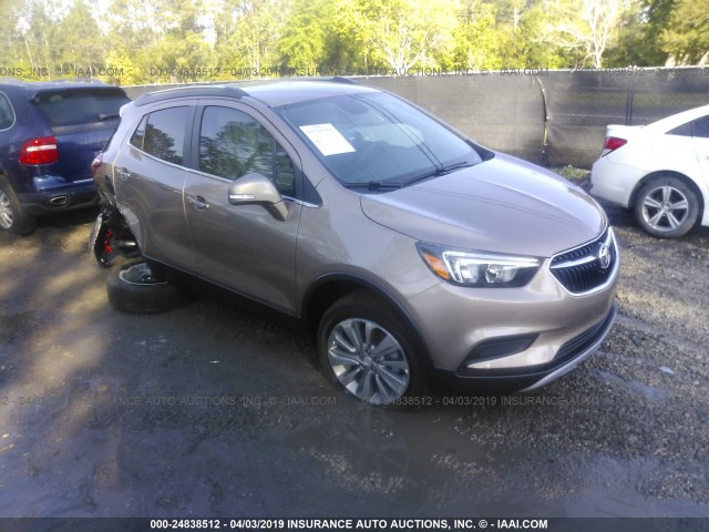 KL4CJASB6KB707295 - 2019 BUICK ENCORE PREFERRED BROWN photo 1