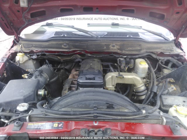 3D7KR28C75G731624 - 2005 DODGE RAM 2500 ST/SLT 红色 照片 10