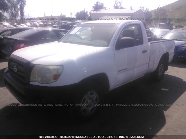 5TENX22N55Z048784 - 2005 TOYOTA TACOMA WHITE photo 2