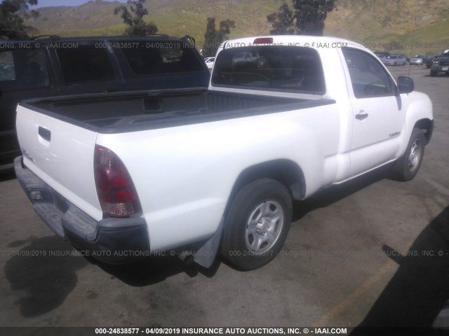 5TENX22N55Z048784 - 2005 TOYOTA TACOMA WHITE photo 4