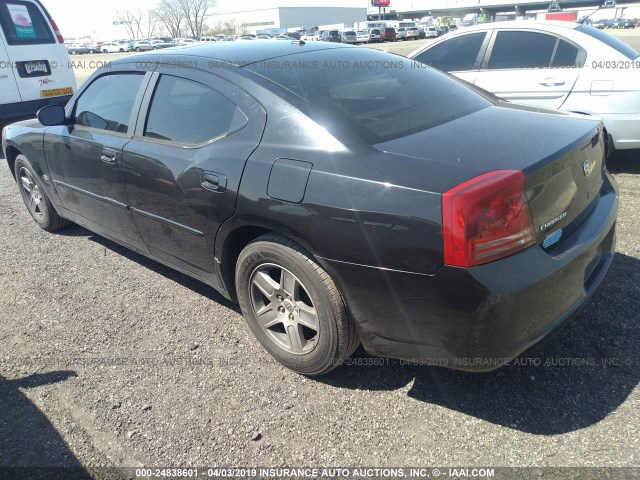 2B3KA43G76H420706 - 2006 DODGE CHARGER SE/SXT BLACK photo 3