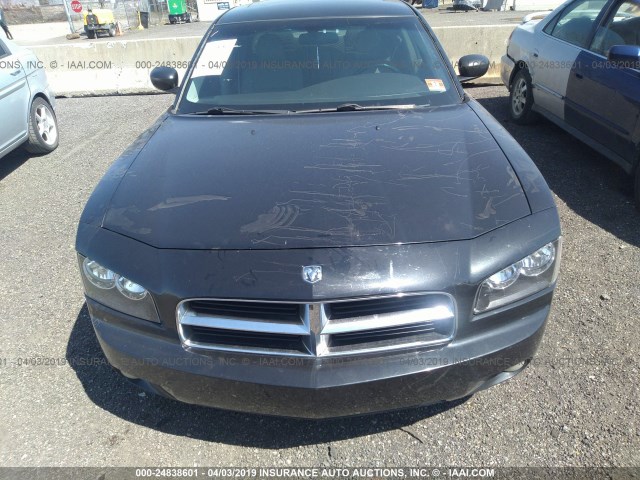 2B3KA43G76H420706 - 2006 DODGE CHARGER SE/SXT BLACK photo 6