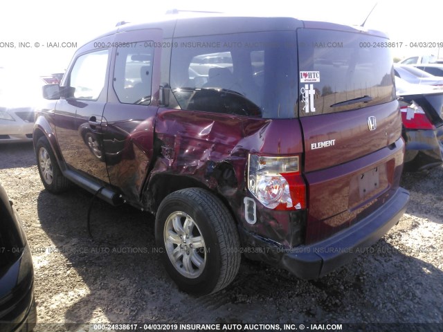 5J6YH18768L011365 - 2008 HONDA ELEMENT EX MAROON photo 3