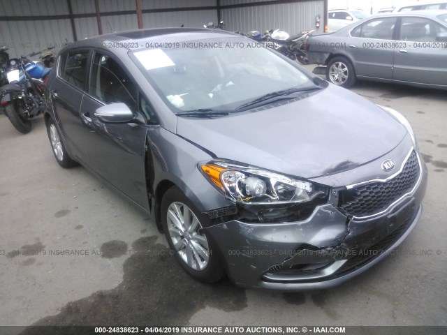 KNAFX5A85F5287562 - 2015 KIA FORTE EX GRAY photo 1