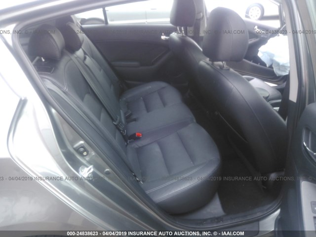 KNAFX5A85F5287562 - 2015 KIA FORTE EX GRAY photo 8