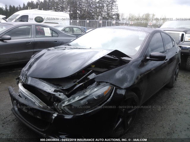 1C3CDFBB7GD565694 - 2016 DODGE DART SXT BLACK photo 2