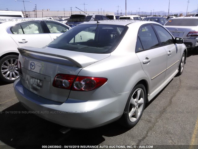 1YVHP80D655M59313 - 2005 MAZDA 6 S SILVER photo 4