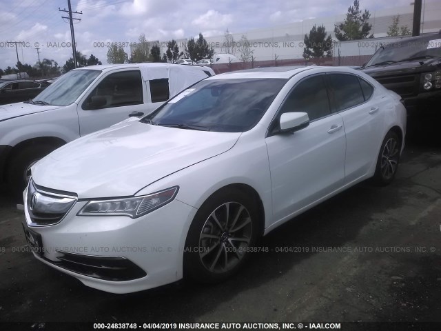 19UUB3F50FA010077 - 2015 ACURA TLX TECH WHITE photo 2