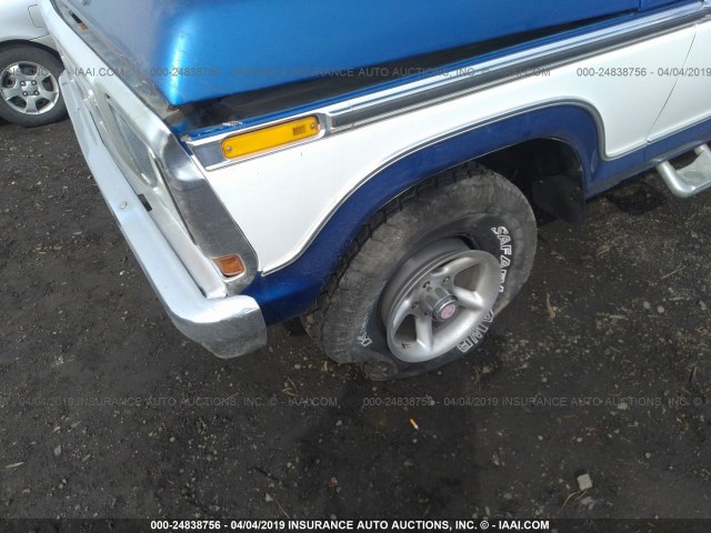 F14SRAG8507 - 1978 FORD F100 BLUE photo 6