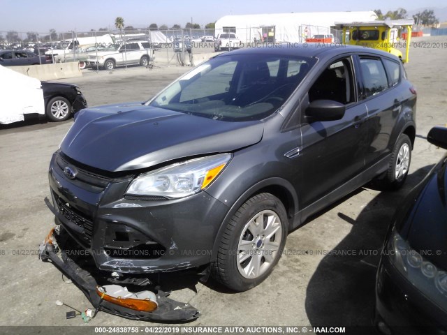 1FMCU0F77EUC45329 - 2014 FORD ESCAPE S GRAY photo 2