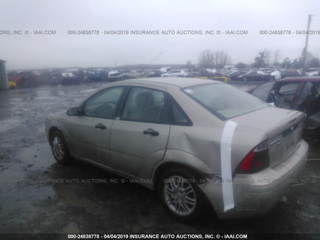1FAFP34N57W247170 - 2007 FORD FOCUS ZX4/S/SE/SES GOLD photo 3