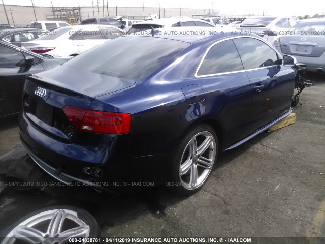 WAUCGAFR6DA033246 - 2013 AUDI S5 PREMIUM PLUS BLUE photo 4