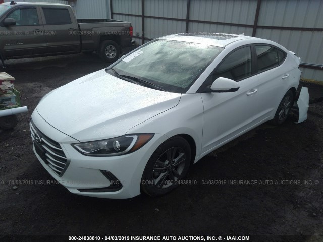 5NPD84LF3JH332827 - 2018 HYUNDAI ELANTRA SEL/VALUE/LIMITED WHITE photo 2