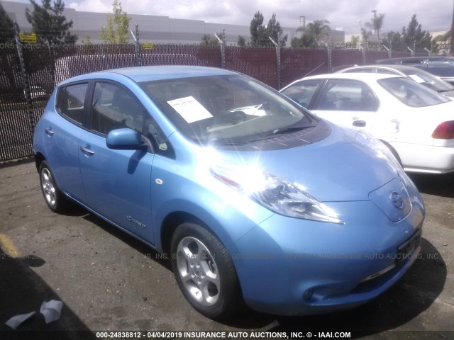 JN1AZ0CP9CT018506 - 2012 NISSAN LEAF SV/SL BLUE photo 1