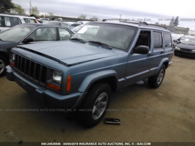 1J4FJ68S7WL215604 - 1998 JEEP CHEROKEE SPORT/CLASSIC BLUE photo 2