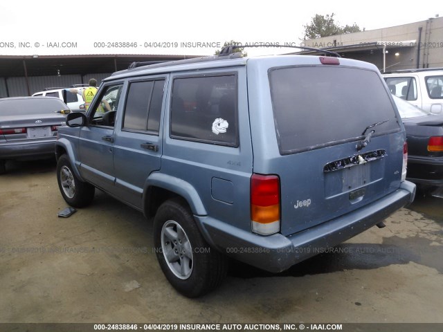 1J4FJ68S7WL215604 - 1998 JEEP CHEROKEE SPORT/CLASSIC ლურჯი ფოტო 3