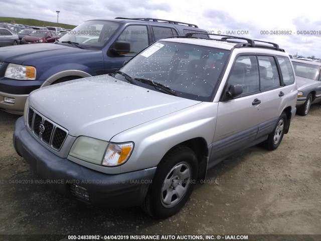 JF1SF63561H735639 - 2001 SUBARU FORESTER L SILVER photo 2