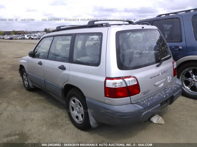 JF1SF63561H735639 - 2001 SUBARU FORESTER L SILVER photo 3