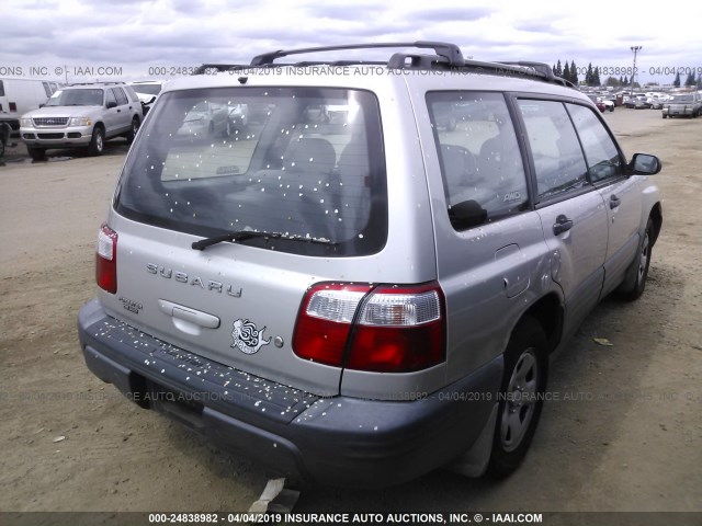 JF1SF63561H735639 - 2001 SUBARU FORESTER L SILVER photo 4