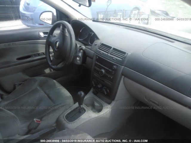 1G1AL58F287137339 - 2008 CHEVROLET COBALT LT SILVER photo 5