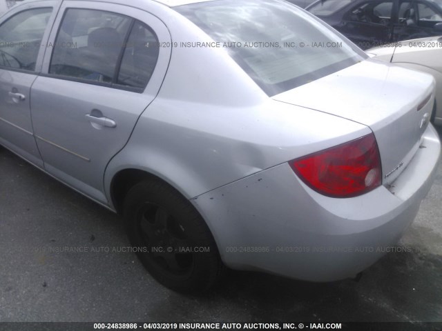 1G1AL58F287137339 - 2008 CHEVROLET COBALT LT SILVER photo 6