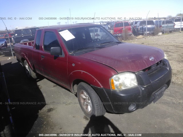 1N6DD26S21C395189 - 2001 NISSAN FRONTIER KING CAB XE RED photo 1