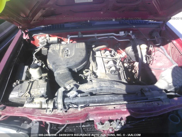 1N6DD26S21C395189 - 2001 NISSAN FRONTIER KING CAB XE RED photo 10