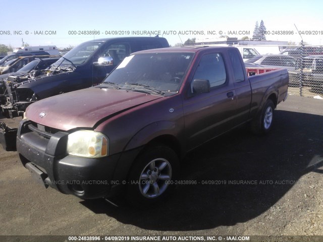 1N6DD26S21C395189 - 2001 NISSAN FRONTIER KING CAB XE RED photo 2