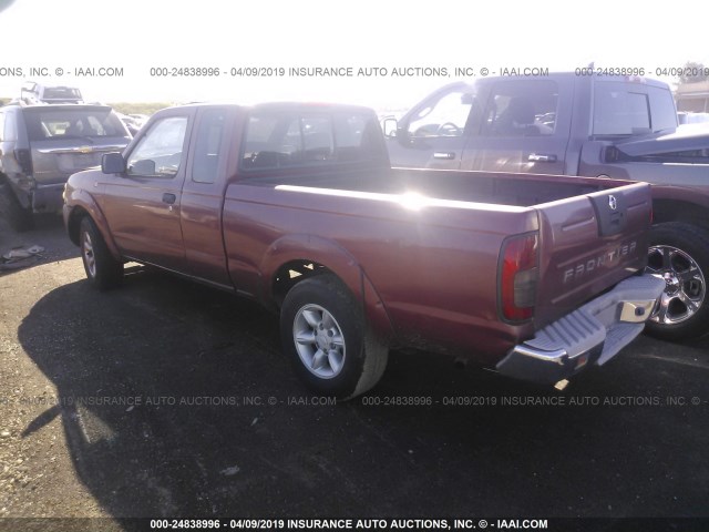 1N6DD26S21C395189 - 2001 NISSAN FRONTIER KING CAB XE RED photo 3