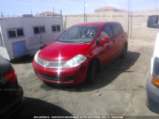 3N1BC13EX7L397178 - 2007 NISSAN VERSA S/SL RED photo 2