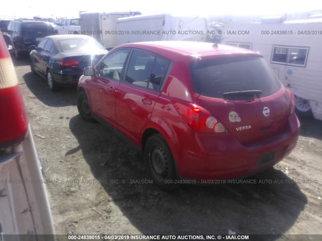 3N1BC13EX7L397178 - 2007 NISSAN VERSA S/SL RED photo 3