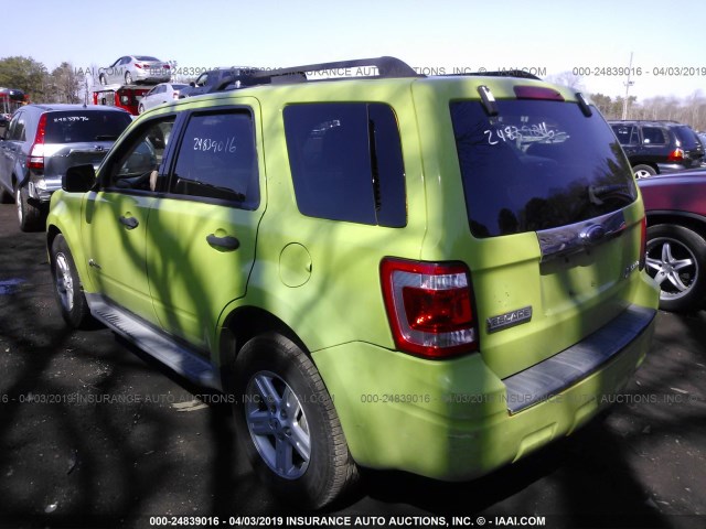 1FMCU49369KC15692 - 2009 FORD ESCAPE HYBRID GREEN photo 3